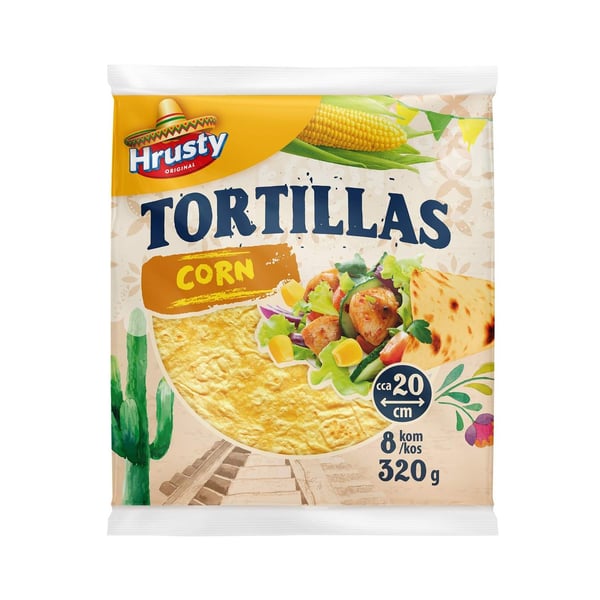 Hrusty Tortilja kukuruzna 8kom 320g