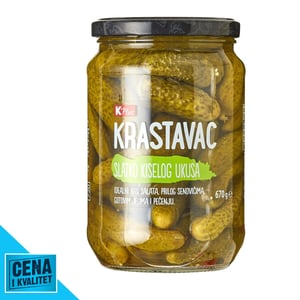 K Plus Slatko kiseli krastavci 670g