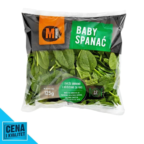 Minute Baby spanac 125g