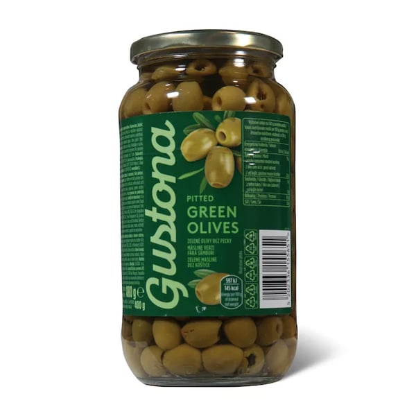 Gustona Zelene masline bez kostice 880g