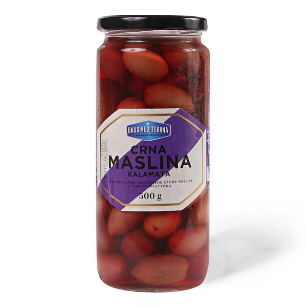 Ukus Mediterana Crna maslina Kalamata 500g