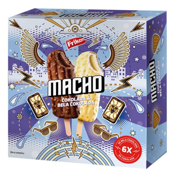 Macho Sladoled mixbox čokolada i bela čokolada 450ml