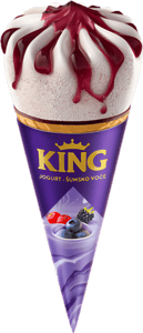King Sladoled jogurt i šumsko voće kornet 167ml