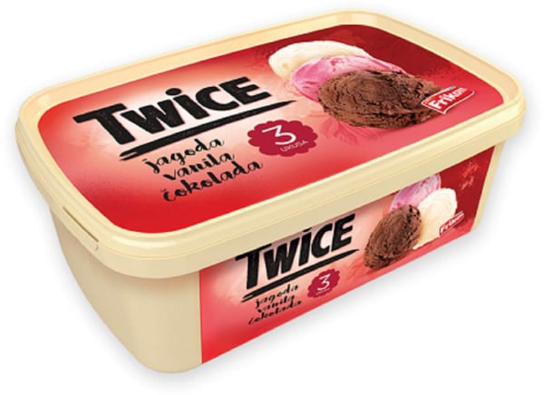 Frikom Sladoled Twice vanila čokolada jagoda 1700ml