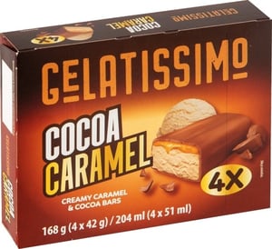 Gelatissimo Sladoled karamel bar 4x51ml
