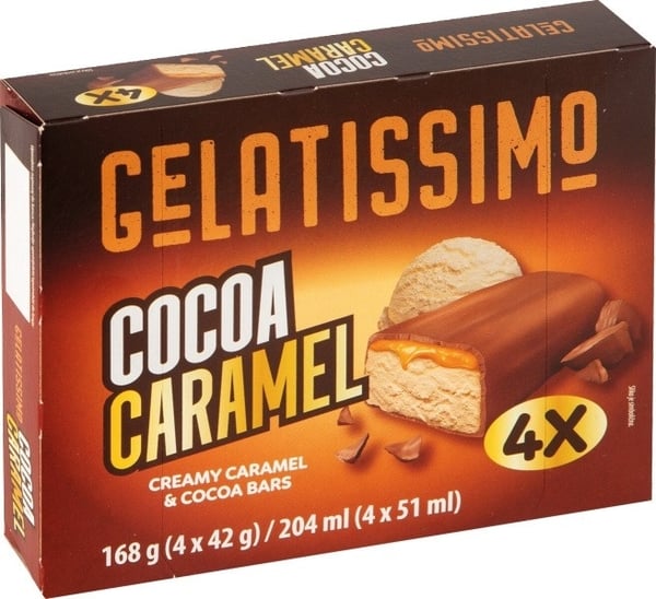 Gelatissimo Sladoled karamel bar 4x51ml