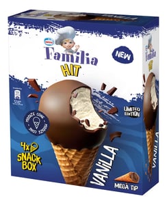 Familia Sladoled Hit vanilla kornet 4x85ml