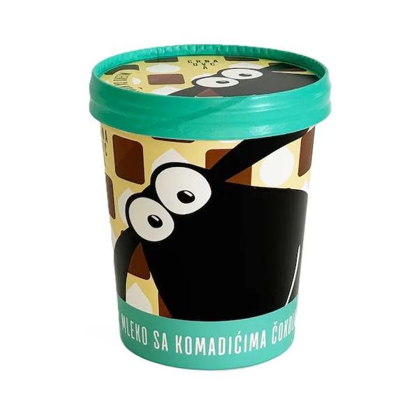 Crna Ovca Sladoled mleko sa komadicima čokolade 300g