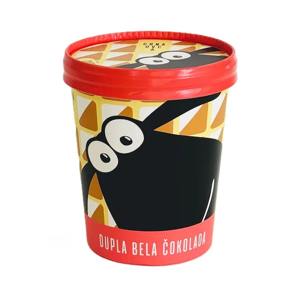 Crna Ovca Sladoled dupla bela čokolada 300g