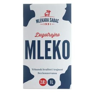 Mlekara Šabac Dugotrajno mleko 2.8% 1L TP