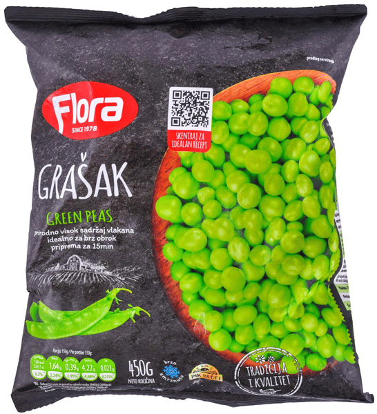 Flora Grašak 450g