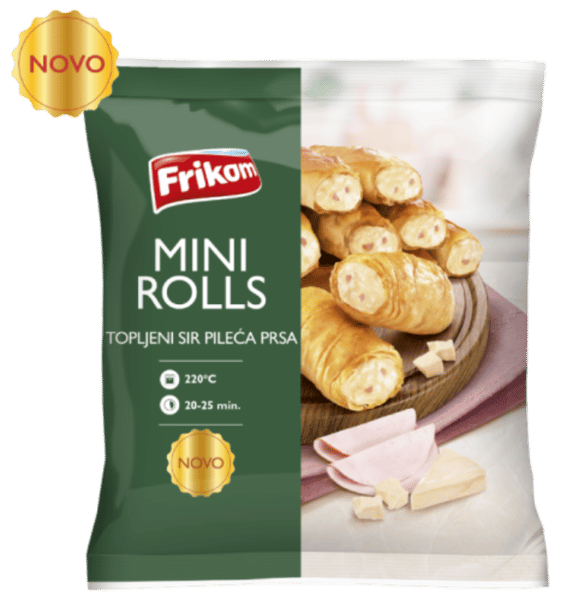 Frikom Mini rolls topljeni sir pileća prsa 500g