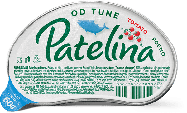Patelina Pašteta tuna tomato 60g