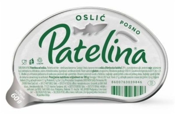 Patelina Pašteta oslić 60g