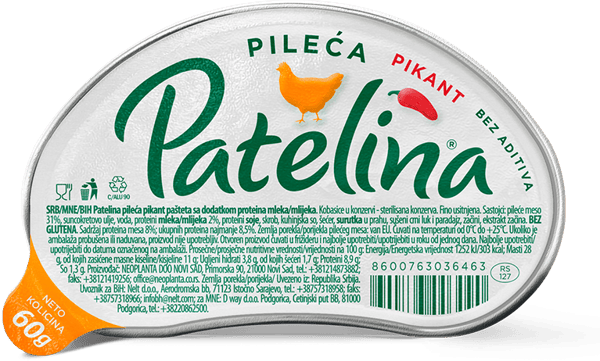 Patelina Pašteta pileća pikant 60g