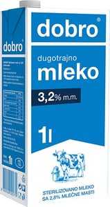 Dobro Mleko 3.2% 1L TP