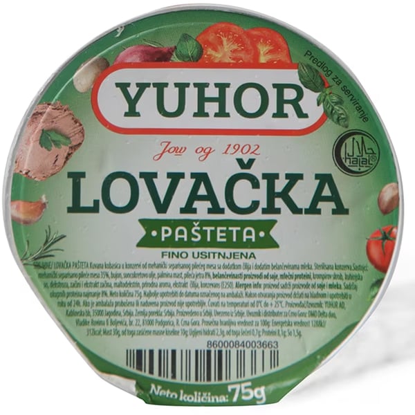 Yuhor Pašteta Lovačka 75g