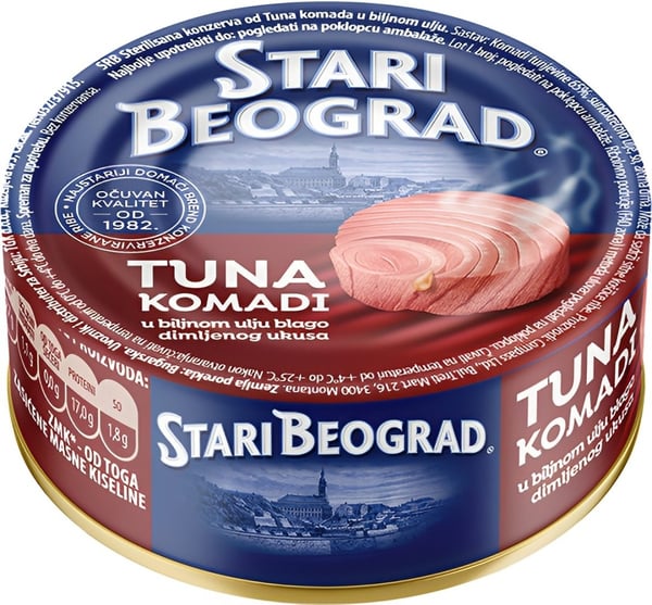 Stari Beograd Tunjevina blago dimljeni komadi 160g