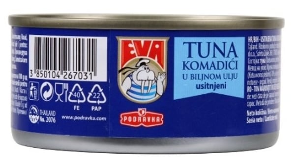 Eva Tunjevina komadići usitnjeni 160g