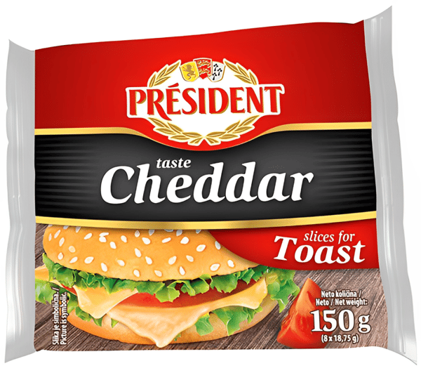 President Sir topljeni Cheddar listici 150g