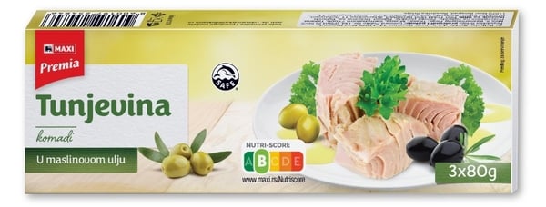 Maxi Tunjevina komadi u maslinovom ulju 3x80g