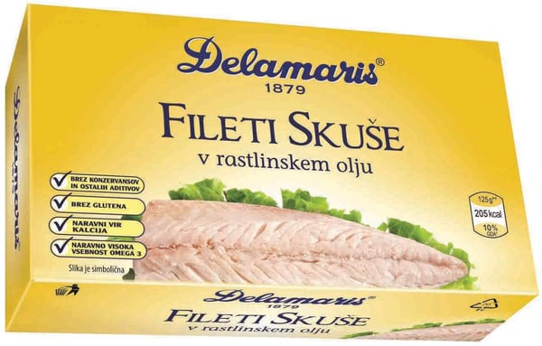 Delamaris Fileti skuše u ulju 125g