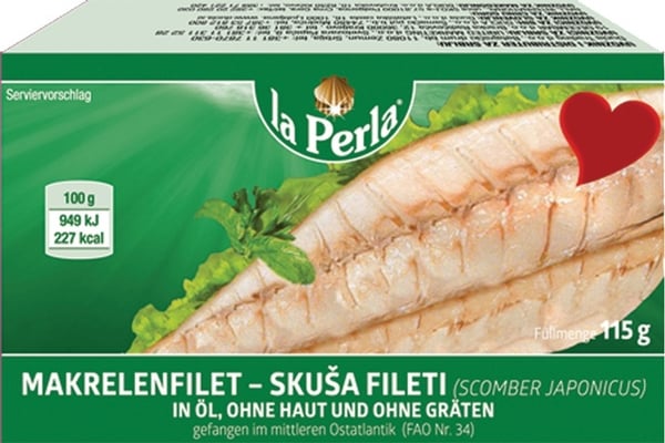 La Perla Skuša fileti 115g