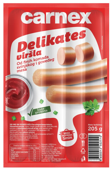Carnex Viršle Delikates 205g