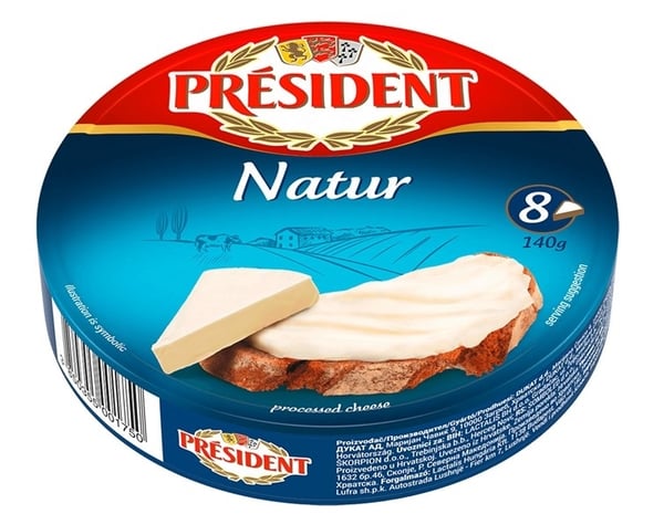 President Topljeni sir natur 140g