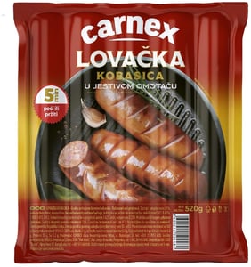 Carnex Lovačka kobasica roštiljska 520g
