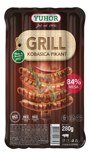Yuhor Grill kobasica pikant 280g
