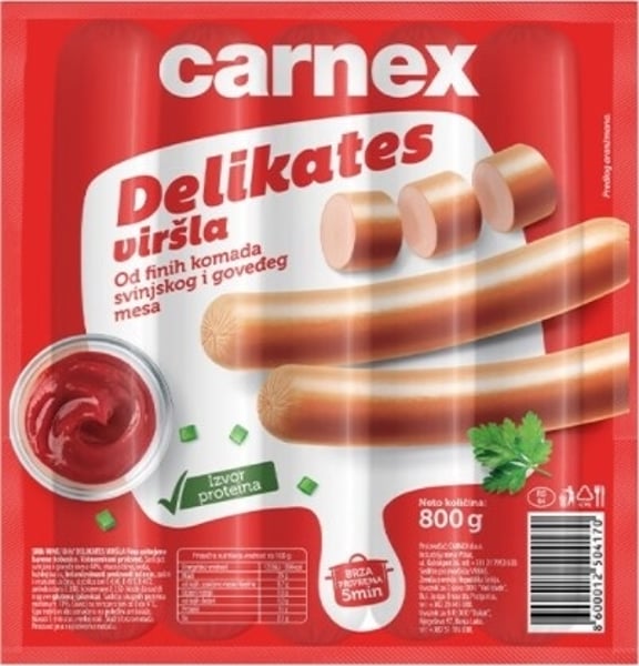 Carnex Viršle Delikates 800g