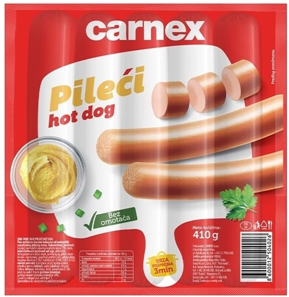 Carnex Viršle Hot dog 410g