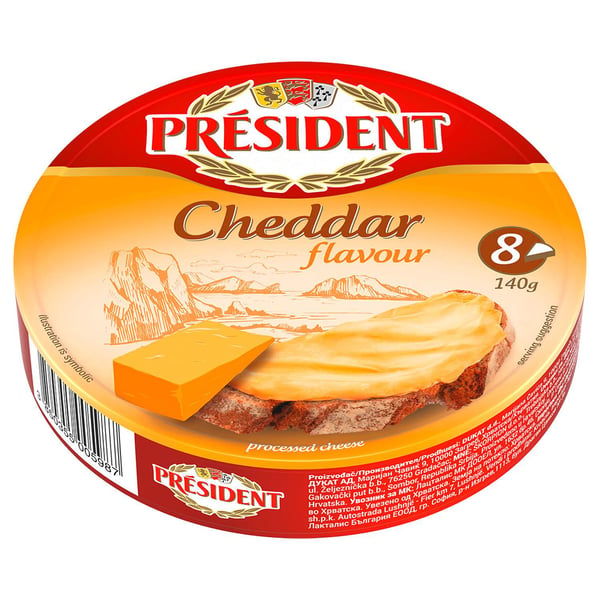 President Topljeni sir cheddar 140g