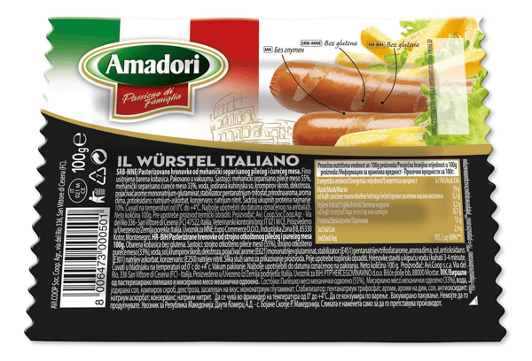 Amadori Viršle pileći hot dog 100g
