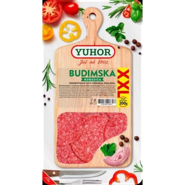 Yuhor Budimska kobasica slajs 200g