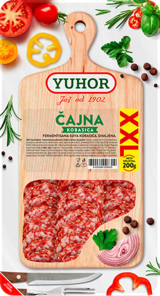 Yuhor Čajna kobasica slajs XXL 200g