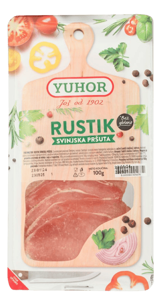 Yuhor Rustik svinjska pršuta slajs 100g