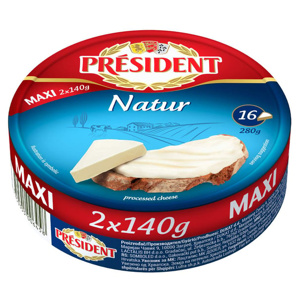 President Topljeni sirevi natur 280g