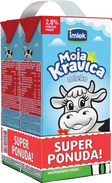 Imlek Moja Kravica mleko 2.8% 2x1L TP