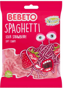 Bebeto Gumene bombone Spaghetti jagoda 80g