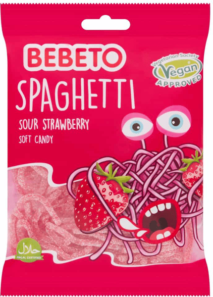 Bebeto Gumene bombone Spaghetti jagoda 80g