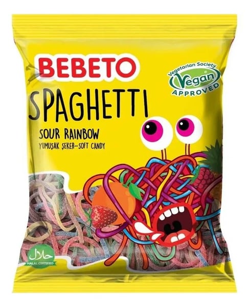 Bebeto Gumene bombone spaghetti rainbow 80g