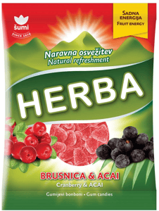 Herba Gumene bombone brusnica acai 90g