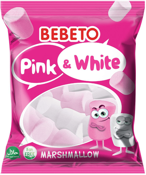 Bebeto Gumene bombone marshmallow pink&white 60g