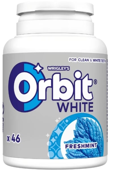 Orbit Žvake white freshmint bottle 46kom