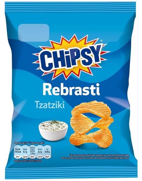 Marbo Čips rebrasti Tzatziki 25g
