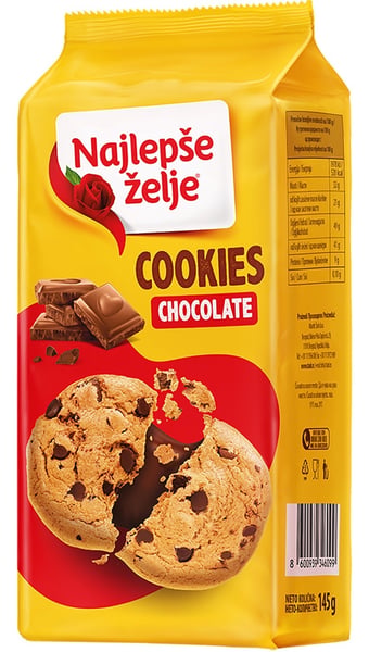 Najlepse Zelje Cookies čokolada 145g