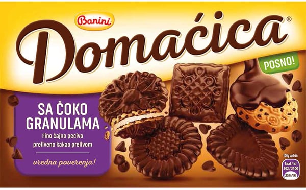 Banini Keks Domaćica sa čoko granulama 200g