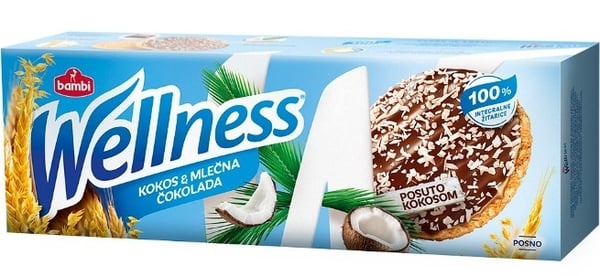 Wellness Keks preliven kokosom 165g